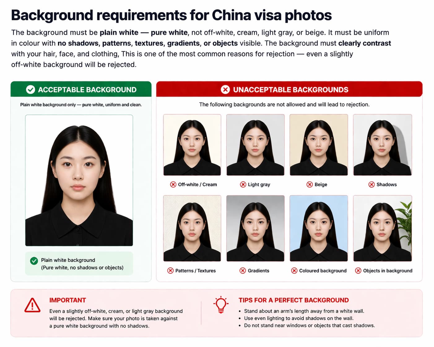 China visa photo background rules