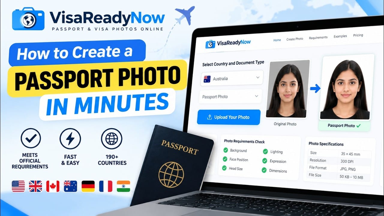 How to make a passport photo online video tutorial