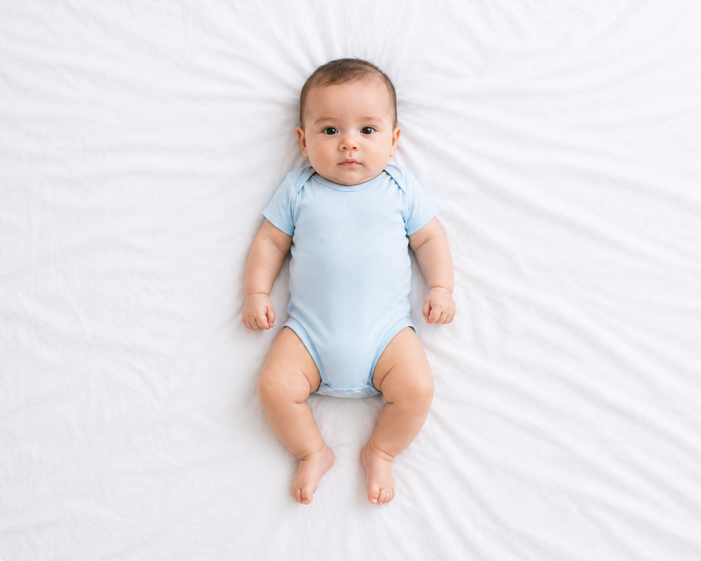Step 2: Position baby on their back with head straight
